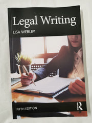 Legal Writing by Lisa Webley by Lisa Webley - used book at Perkology Books