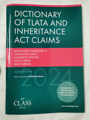Cover of Dictionary of TLATA and Inheritance Act Claims 2024