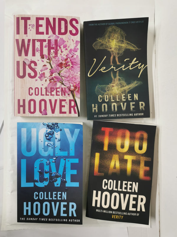 4 Colleen Hoover Bestsellers: It Ends With Us, Ugly Love, Verity & Too Late