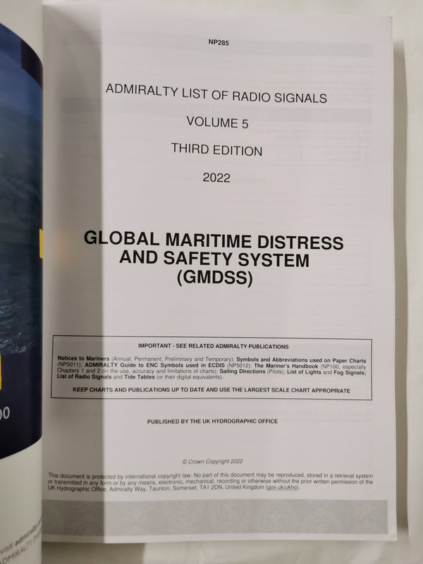 NP285 - ADMIRALTY LIST OF RADIO SIGNALS: VOLUME 5