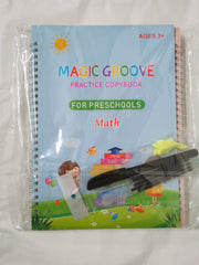 Magic Practice Copybook for Kids 4 Pack Groove Calligraphy for Children with Pen