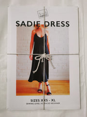 Cover of Sadie Slip Dress Tessuti Sewing Pattern. Size XXS-XL.