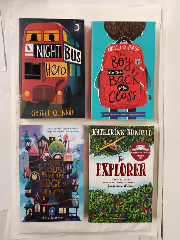 Cover of Books for 8 year Olds: Night Bus Hero, The Explorer, House at the Edge of Magic