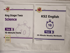Cover of Key Stage 2, Year 3, English & Science,10-Minute Weekly Workouts & Tests. KS2 by CGP Books
