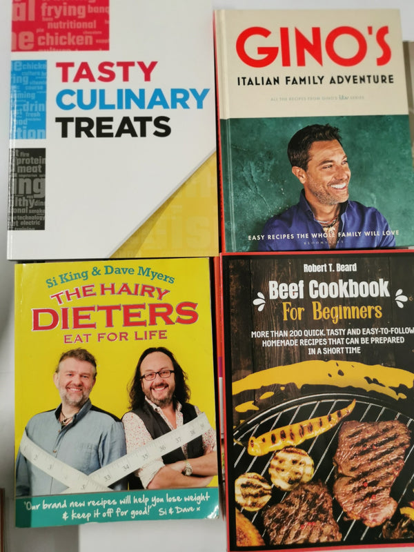 12 Cook Books Including Jamie, Gino, Hairy Dieters Etc