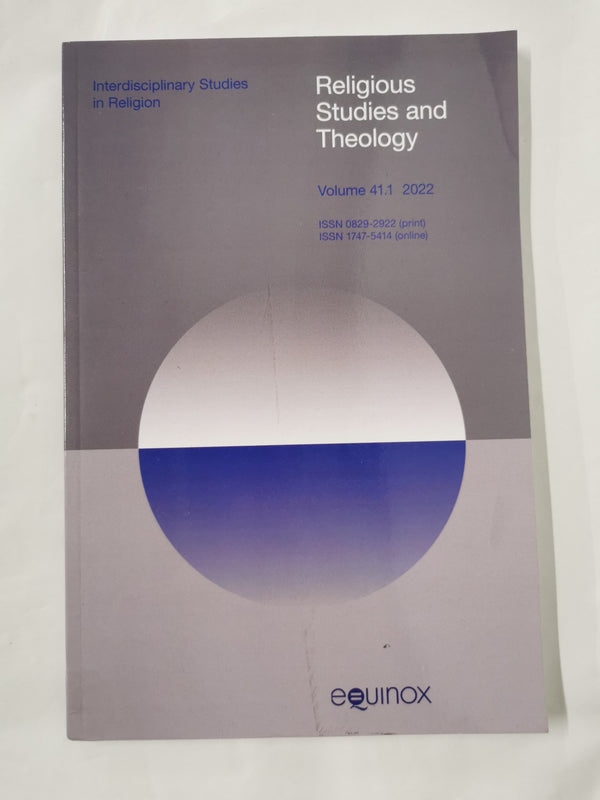 Religious Studies and Theology Vol 41.1 2002