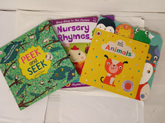 3 Board Books For Babies & Toddlers: Peek & Seek, Baby Touch & Nursery Rhymes
