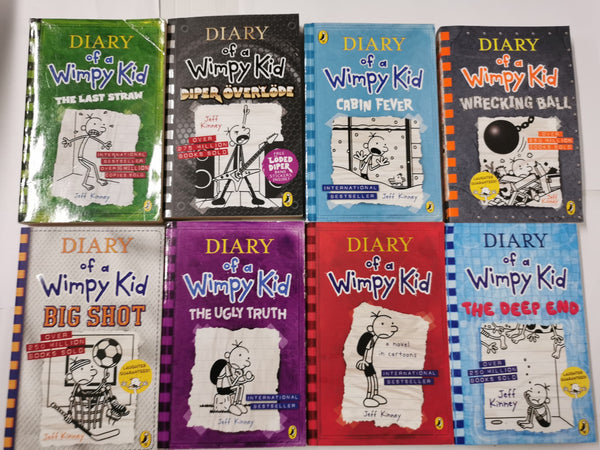 *Bundle* 8 x Diary Of A Wimpy Kid Books by Jeff Kinney (Paperbacks)