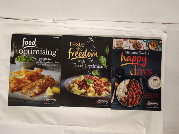 3 x Slimming World Books: Food Optimising, Taste the Freedom & Happy Days
