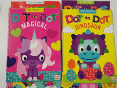 Pre-School / Reception Wipe Clean & Dot to Dot Activity Books x 8 & (3 Pens)