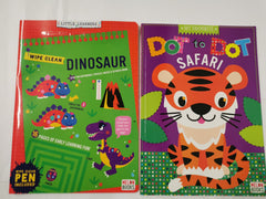 Pre-School / Reception Wipe Clean & Dot to Dot Activity Books x 8 & (3 Pens)
