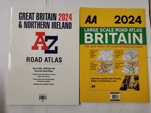 2024 Large Scale Road Atlas Britain & AA Road Atlas Britain 2024 Staple Bound