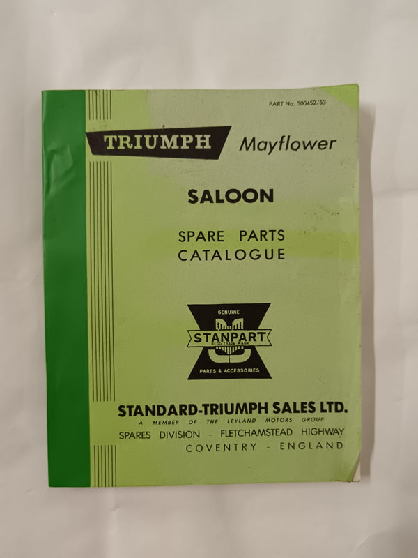 Triumph Mayflower Saloon Spare Parts Catalogue