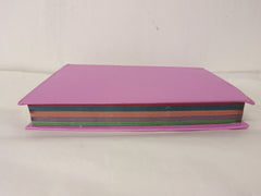 Rainbow Quran Stunning Pink Coloured Quran (Leathery Effect Cover 12.5x16.5cm)