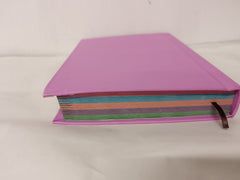 Rainbow Quran Stunning Pink Coloured Quran (Leathery Effect Cover 12.5x16.5cm)