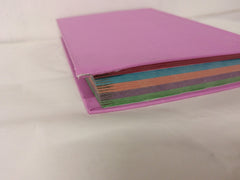 Rainbow Quran Stunning Pink Coloured Quran (Leathery Effect Cover 12.5x16.5cm)