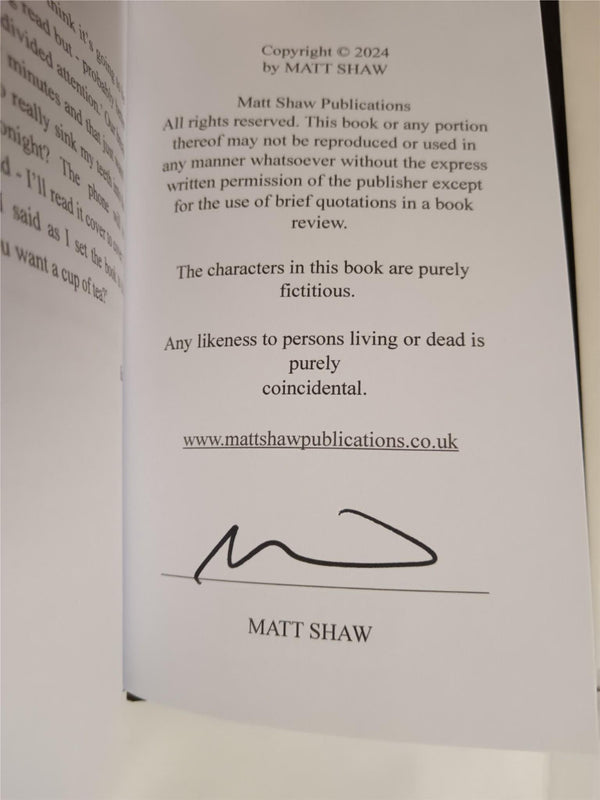 ANOTHER book (FOLLOW-UP to "A book") by Matt Shaw - Signed Hardback