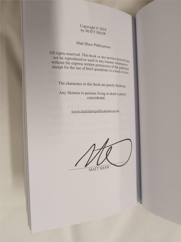 "A BOOK" - signed hardback by Matt Shaw - Signed Hardback