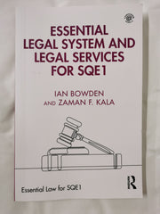 Essential Legal System and Legal Services for SQE1 (Essential Law for SQE1) by Ian Bowden - used book at Perkology Books