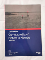 CUMULATIVE LIST OF ADMIRALTY NOTICES TO MARINERS (NP234A), 2022
