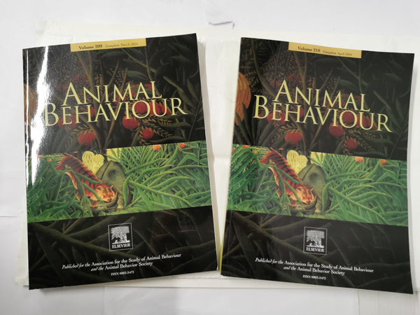 Animal Behaviour Journal Vol 209 & 210 Complete March/Apr 2024