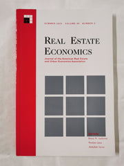 Real Estate Economics Summer 2020 Volume 46 Number 2 ISSN 1080-8620