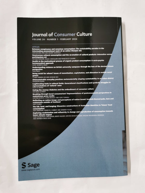 The Journal of Consumer Culture Volume 24 Issue 1, February 2024