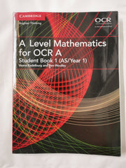 A Level Mathematics for OCR Student Book 1 (AS/Year 1)