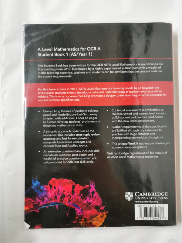 A Level Mathematics for OCR Student Book 1 (AS/Year 1)
