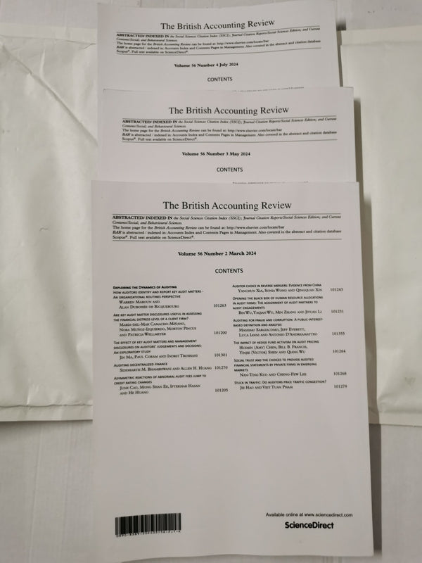 The British Accounting Review, Vol 56, Issues 2, 3, 4 (BAFA)