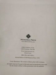 First Form Latin Teacher Manual, Second Edition