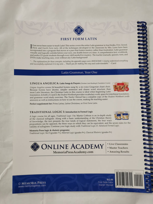 First Form Latin Teacher Manual, Second Edition