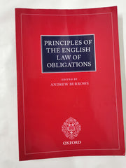 Principles of the English Law of Obligations by Andrew Burrows