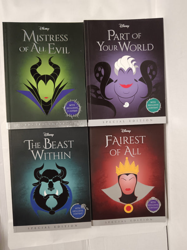 Disney Villain Tales Special Editions: 4 Books (Fairest of All, Beast Within...)