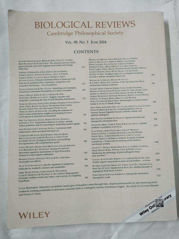 Biological Reviews Vol 99 Number 3 June 2024