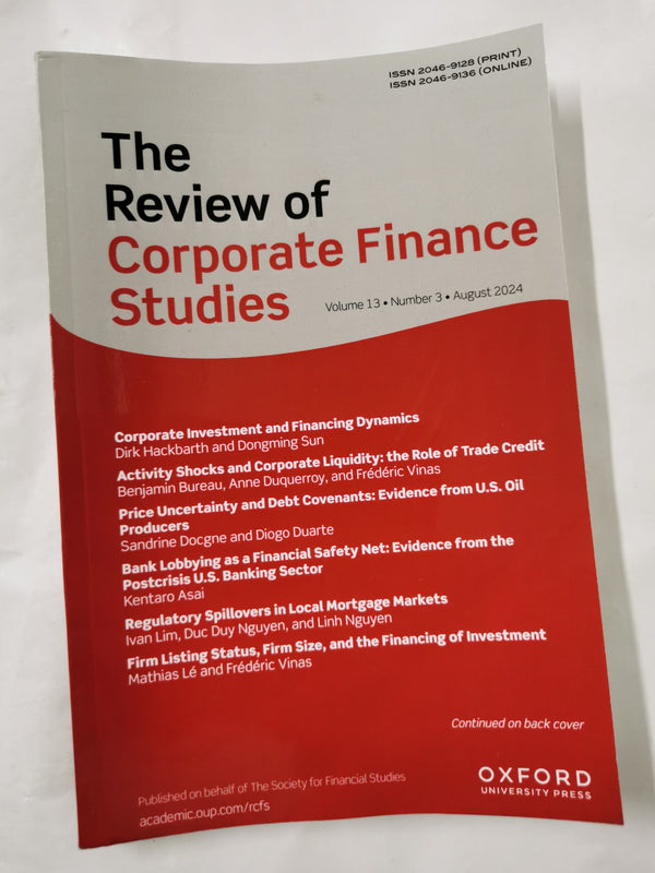 The Review of Corporate Finance Studies Vol 13 No 3 August 2024