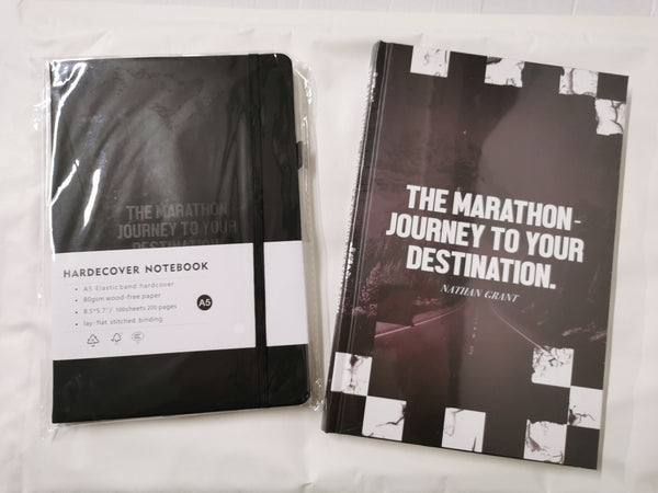 The Marathon - Journey to your destination by Nathan Grant A5 Notebook + Book