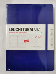 LEUCHTTURM1917 370775 Weekly Planner Medium (A5) 2025, Ink, English