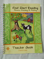 First Start Reading: Teacher Guide Phonics, Reading, & Printing 3rd Edition