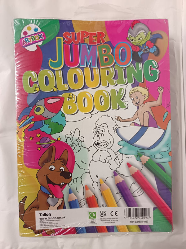Super Jumbo Colouring books (Pack of 6, 2 Designs per pack)