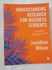 Understanding Research for Business Students: A Complete Student's Guide by Jonathan Wilson - used book at Perkology Books