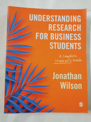 Understanding Research for Business Students: A Complete Student's Guide by Jonathan Wilson - used book at Perkology Books