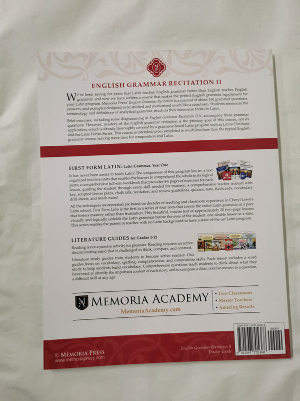 English Grammar Recitation 2 Teacher Guide (2nd Edition)