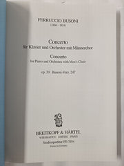 Busoni: Piano Concerto - Study Score (German & English)