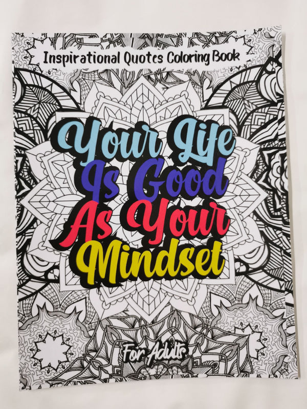 Cover of Inspirational Quotes Coloring Book For Adults: 30 Positive Saying With Easy