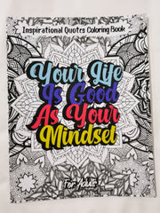 Cover of Inspirational Quotes Coloring Book For Adults: 30 Positive Saying With Easy