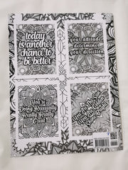 Inspirational Quotes Coloring Book For Adults: 30 Positive Saying With Easy