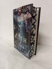 Book titled 'The Moth' by Rachel Cusk on a white background