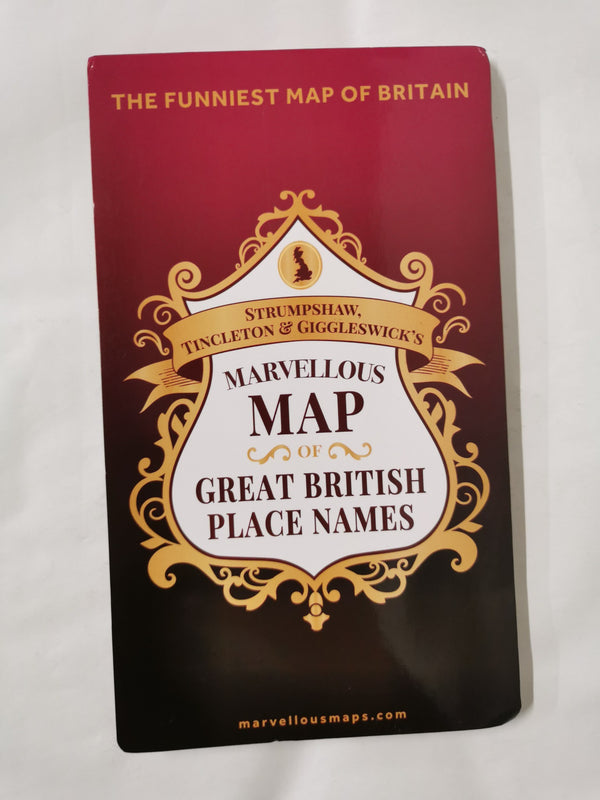 Cover of Great British Place Names Map | Funny Map & Guide | Marvellous Maps | Humour by Tincleton & Giggleswick Strumpshaw