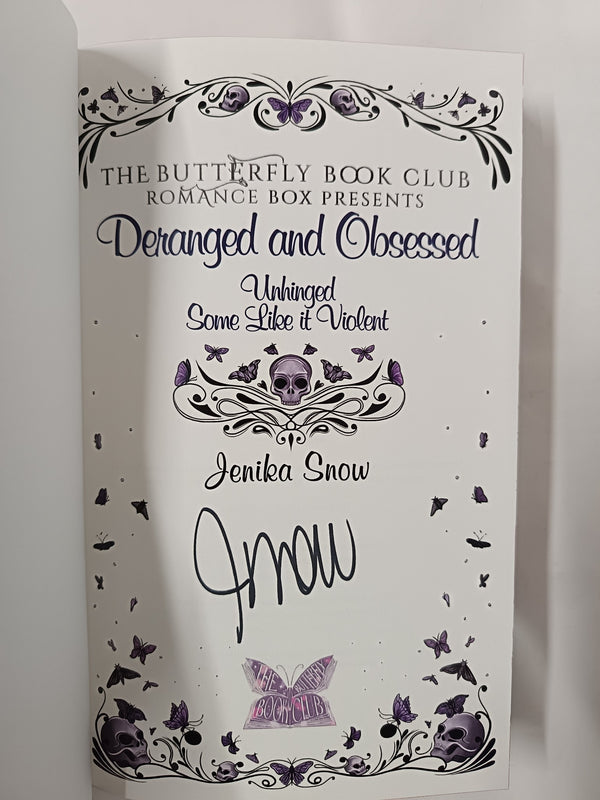 Butterfly Book Club June 2025, Unhinged and Some Like it Violent by Jenika Snow